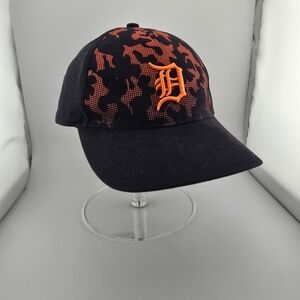 Detroit Tigers Youth Hat 47 Brand Black Orange Camo Baseball Cap